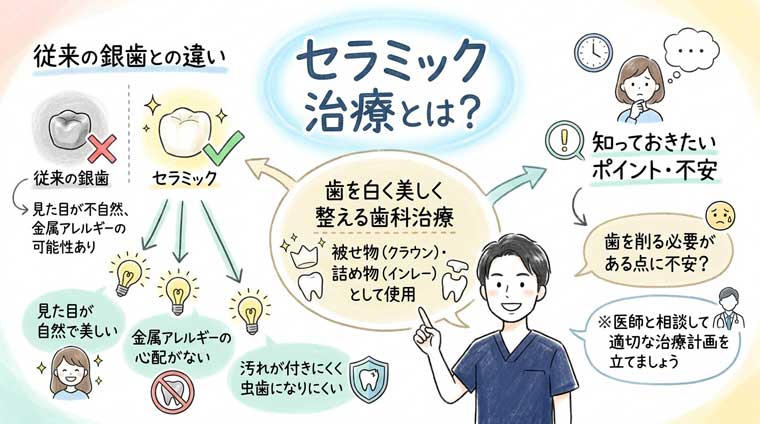 セラミック治療とは？の図解