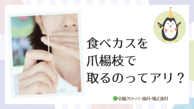 食べカスを爪楊枝で取るのってアリ？