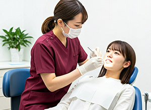 疑問に思う女性