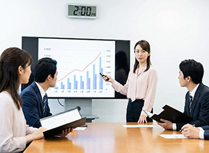 楽しそうに話す女性